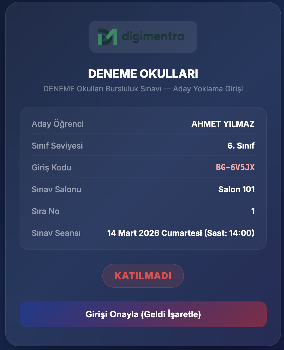 Mobil QR Yoklama Takibi