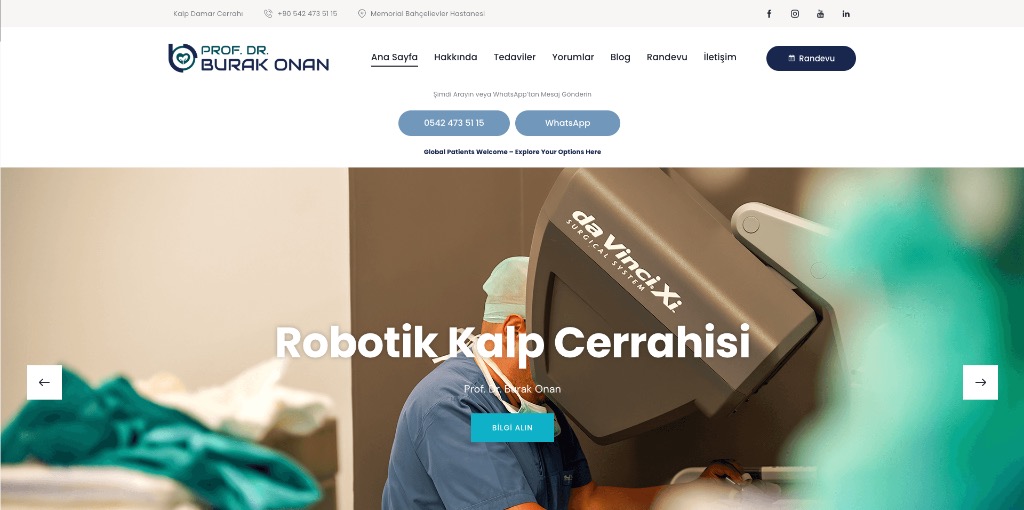 Prof. Dr. Burak Onan Website