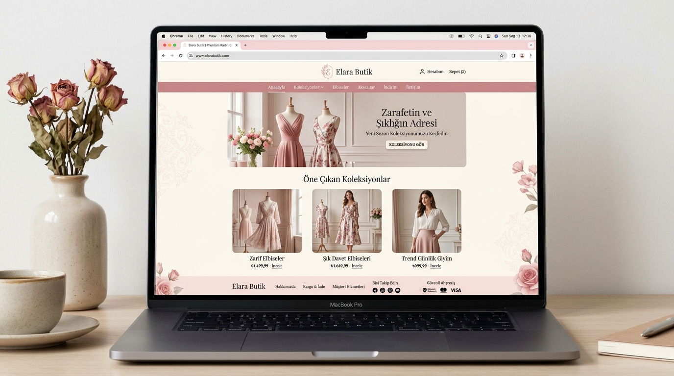 Samsun Butik & Moda Mağazası Web Sitesi Tasarımı Örnek