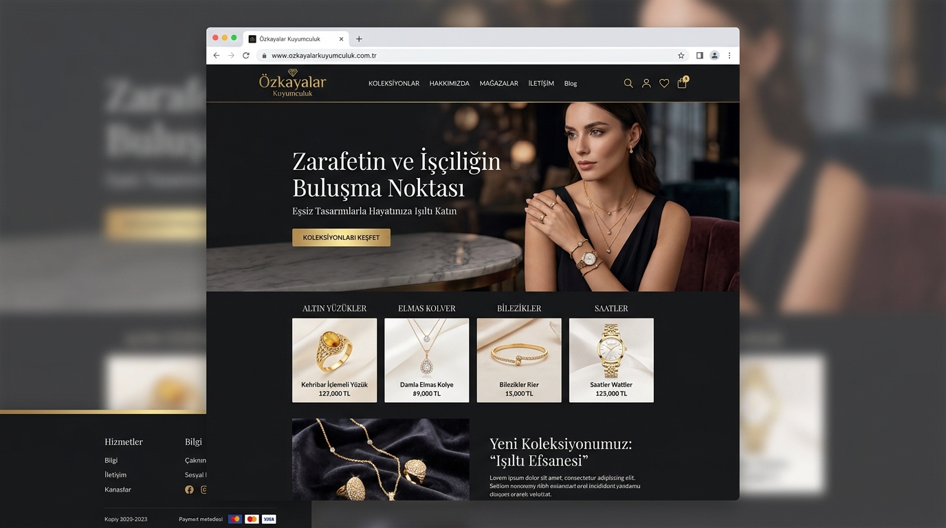 Samsun Kuyumcu & Sarrafiye Web Sitesi Tasarımı Örnek