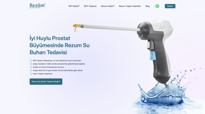 Rezum Medical Treatment Website